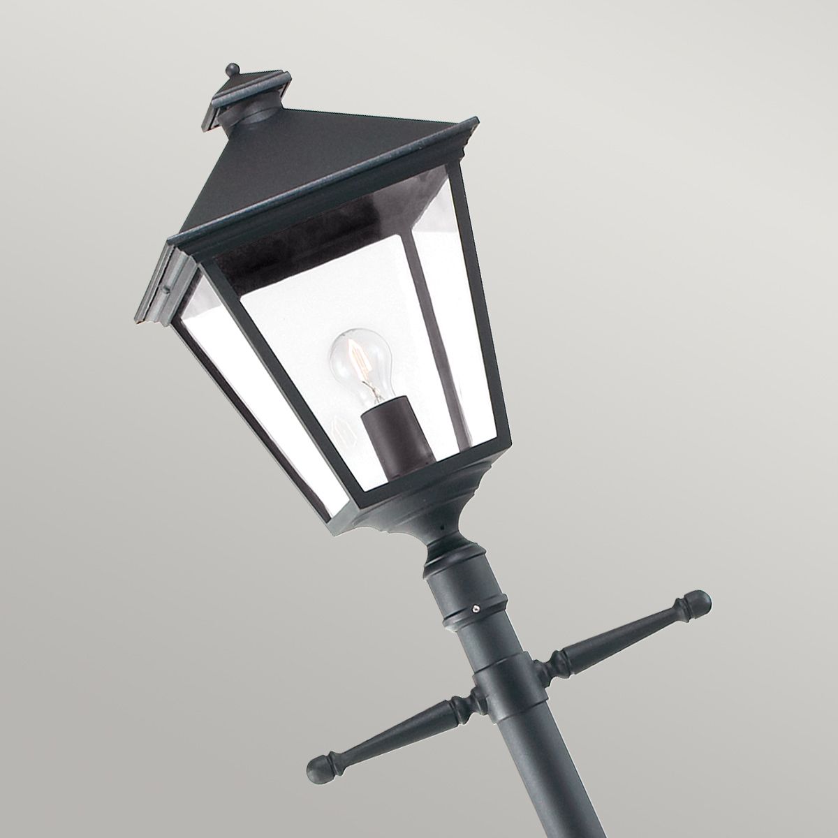 Turin Grande 1 Light Signal Post - Black - Comet Lighting