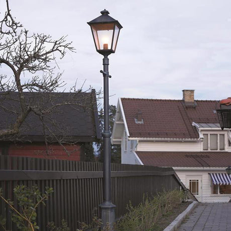 Turin Grande 1 Light Signal Post - Black - Comet Lighting