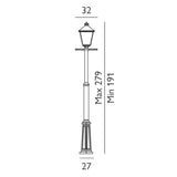 Turin Grande 1 Light Signal Post - Black - Comet Lighting
