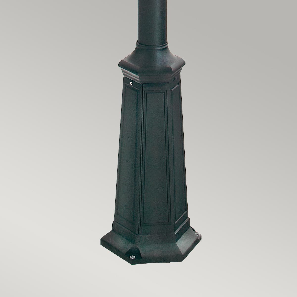 Turin Grande 2 Light Twin Lamp Post - Black - Comet Lighting
