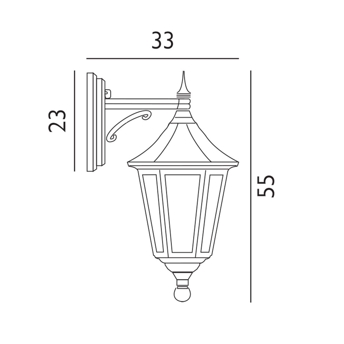 Valencia 1 Light Down Lantern - Comet Lighting