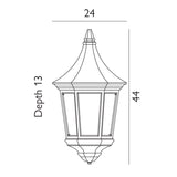 Valencia 1 Light Half Lantern - Comet Lighting