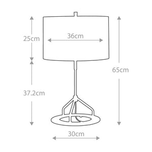 Vicenza Table Lamp - Dark Grey Polished Nickel - Comet Lighting