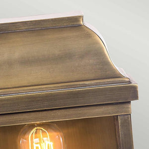 Victoria 1 Light Wall Lantern - Brass - Comet Lighting