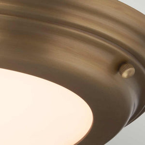 Welland 1 Light Flush Light - Aged Brass - Comet Lighting