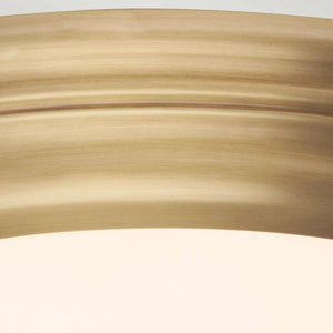 Welland 1 Light Flush Light - Aged Brass - Comet Lighting