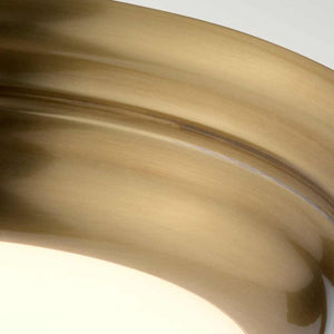 Welland 1 Light Mini LED Flush Light - Aged Brass - Comet Lighting
