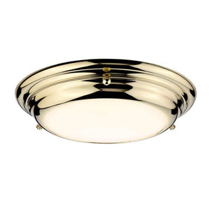 Welland 1 Light Mini LED Flush Light - Polished Brass - Comet Lighting