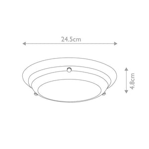 Welland 1 Light Mini LED Flush Light - Polished Brass - Comet Lighting