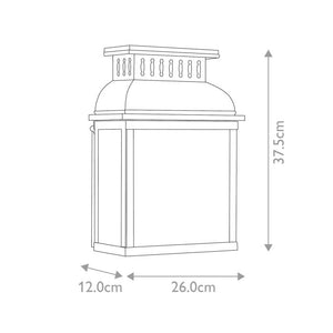 Westminster 1 Light Wall Lantern - Brass - Comet Lighting