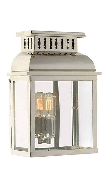 Westminster Outdoor Wall Lantern Polished Nickel