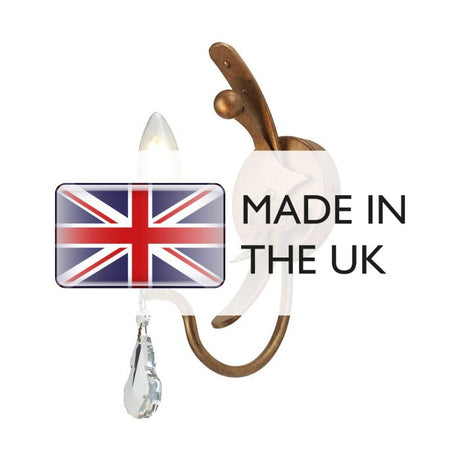 Windsor 1 Light Wall Light - Gold Patina - Comet Lighting