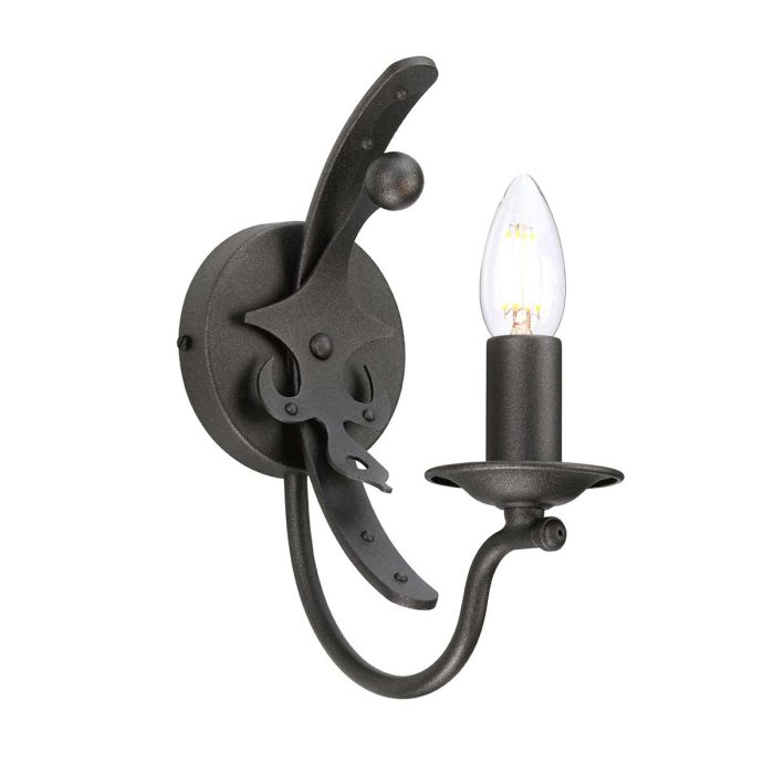 Windsor 1 Light Wall Light - Graphite - Comet Lighting