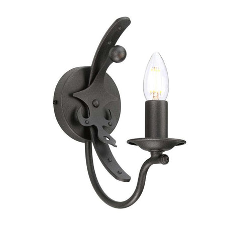 Windsor 1 Light Wall Light - Graphite - Comet Lighting