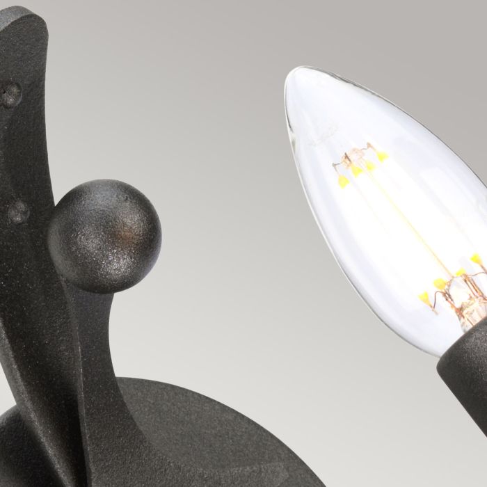 Windsor 1 Light Wall Light - Graphite - Comet Lighting