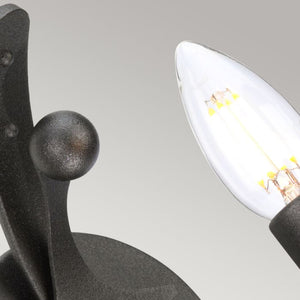 Windsor 1 Light Wall Light - Graphite - Comet Lighting