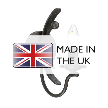 Windsor 1 Light Wall Light - Graphite - Comet Lighting