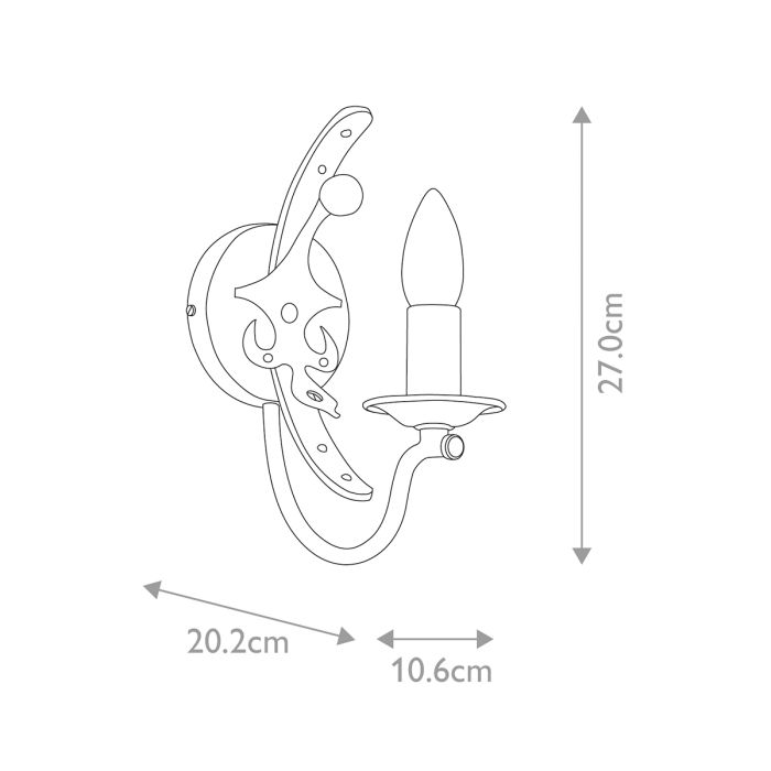 Windsor 1 Light Wall Light - Graphite - Comet Lighting
