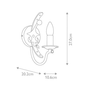 Windsor 1 Light Wall Light - Graphite - Comet Lighting