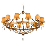 Windsor 12-Light Chandelier - Gold Patina - Comet Lighting