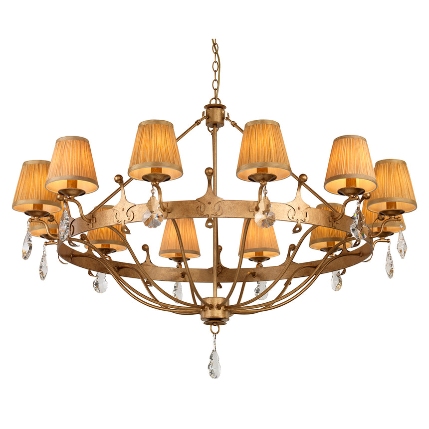 Windsor 12-Light Chandelier - Gold Patina