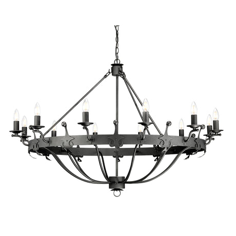 Windsor 12-Light Chandelier - Graphite