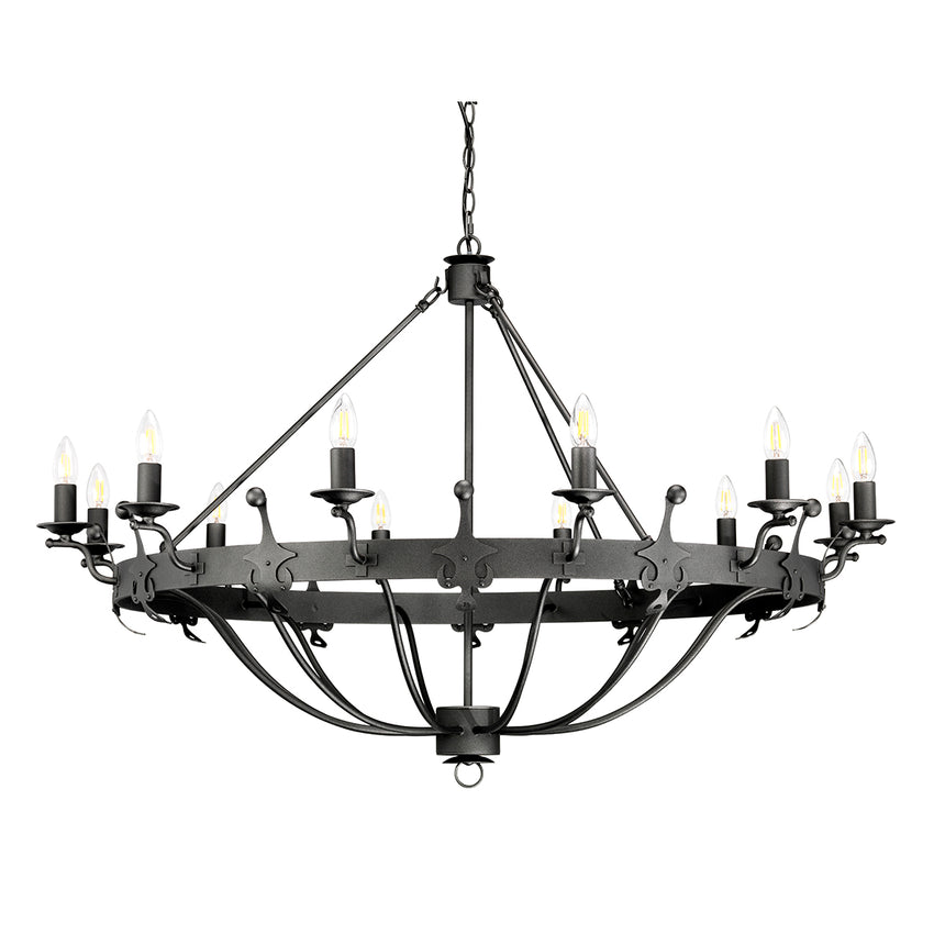 Windsor 12-Light Chandelier - Graphite