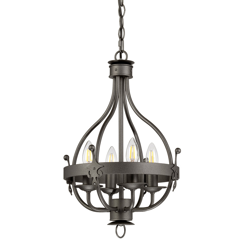 Windsor 4-Light Pendant Ceiling Light - Graphite