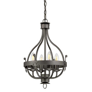Windsor 4 Light Pendant - Graphite - Comet Lighting