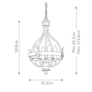 Windsor 4 Light Pendant - Graphite - Comet Lighting