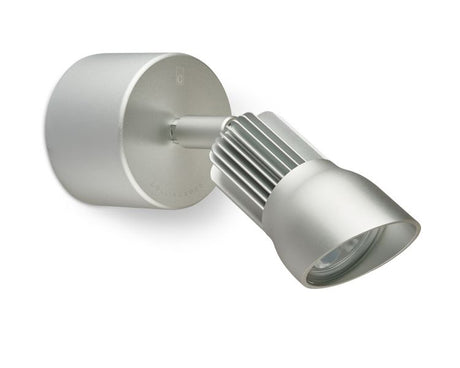 WL240A F Silver straight to mains LED wall light 3000K