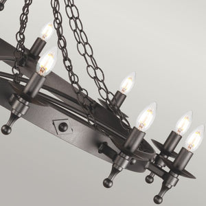 Warwick 12 Light Chandelier - Comet Lighting