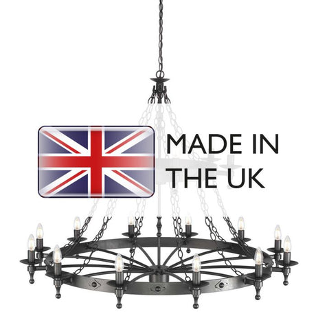 Warwick 18 Light Chandelier - Comet Lighting