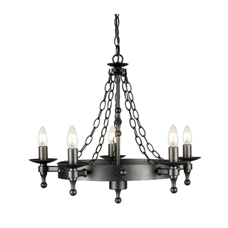 Warwick 5-Light Chandelier Graphite