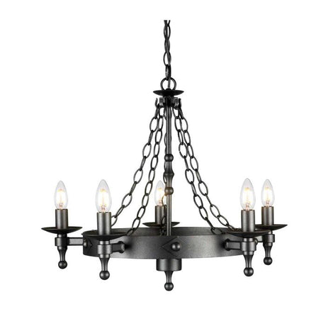 Warwick 5 Light Chandelier - Comet Lighting