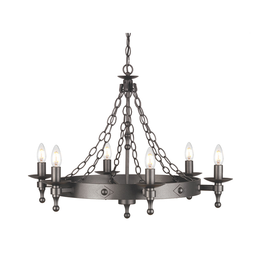 Warwick 6-Light Chandelier Graphite