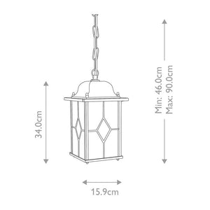 Wexford 1 Light Chain Lantern - Comet Lighting